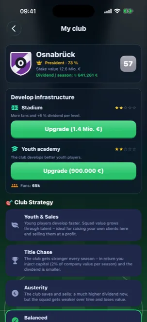 Running your club as president: upgrade infrastructure and pick a strategy